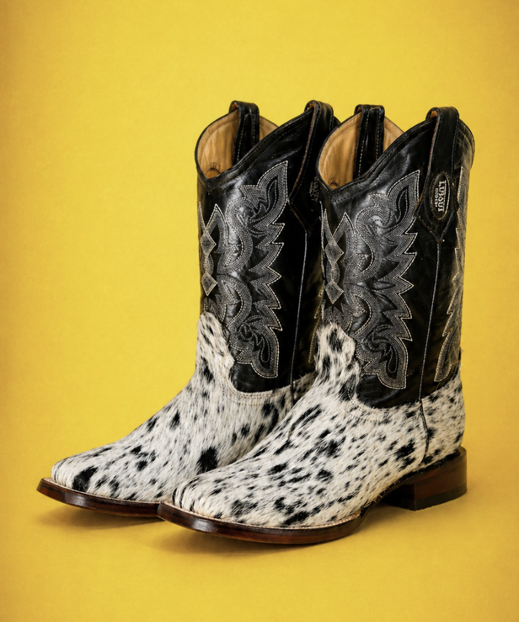 Bota Vaquera de Pelo de Vaca