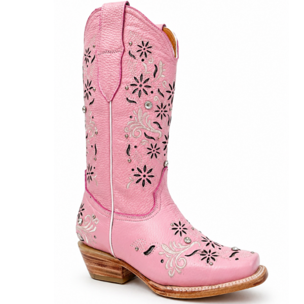 Bota Vaquera Corte Láser Paulina Rosa