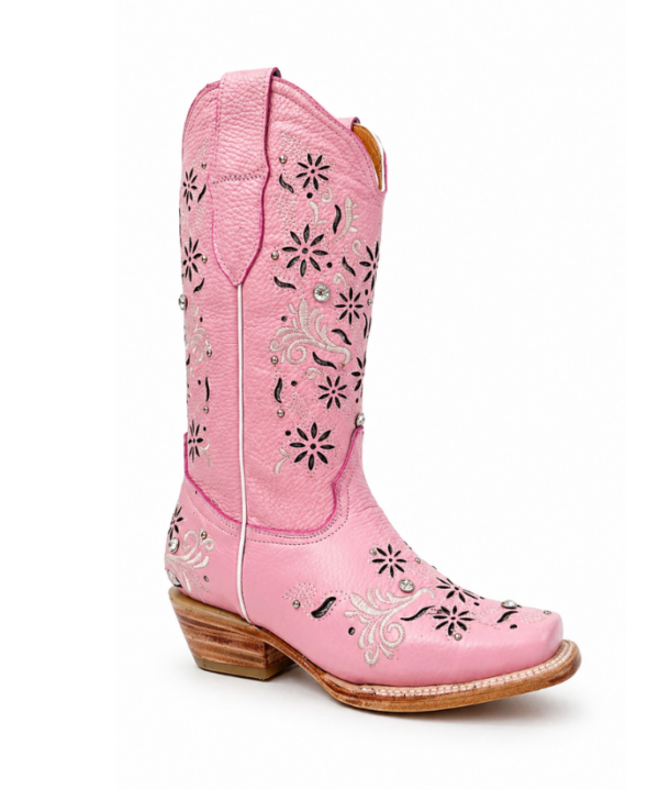 Bota Vaquera Corte Láser Paulina Rosa