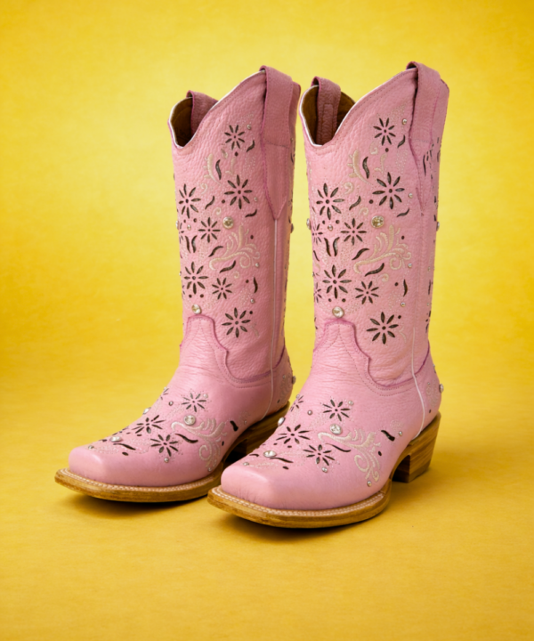 Bota Vaquera Corte Láser Paulina Rosa