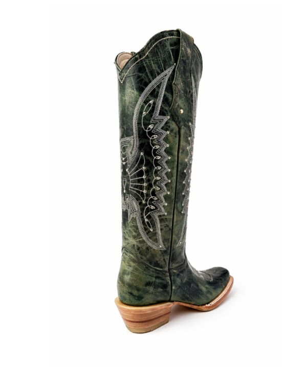 Bota Vaquera Tubo Alto Dakota Jade de Piel
