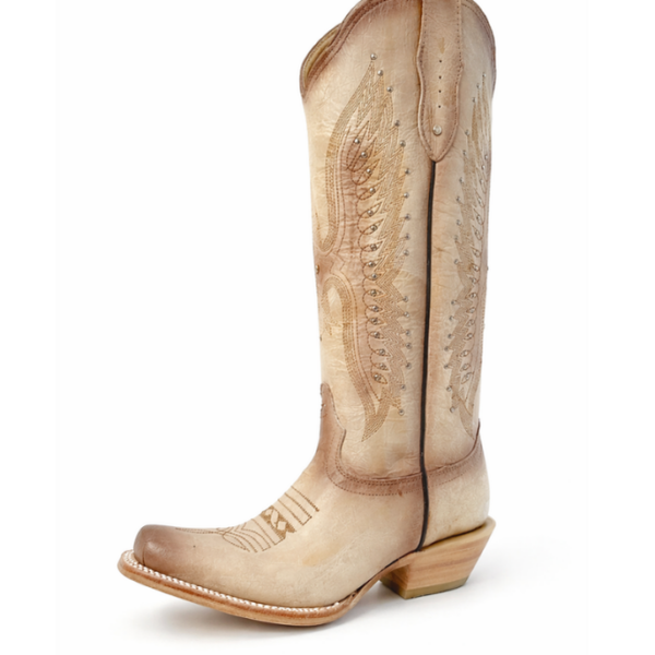 Bota Vaquera Tubo Alto Dakota Hueso de Piel