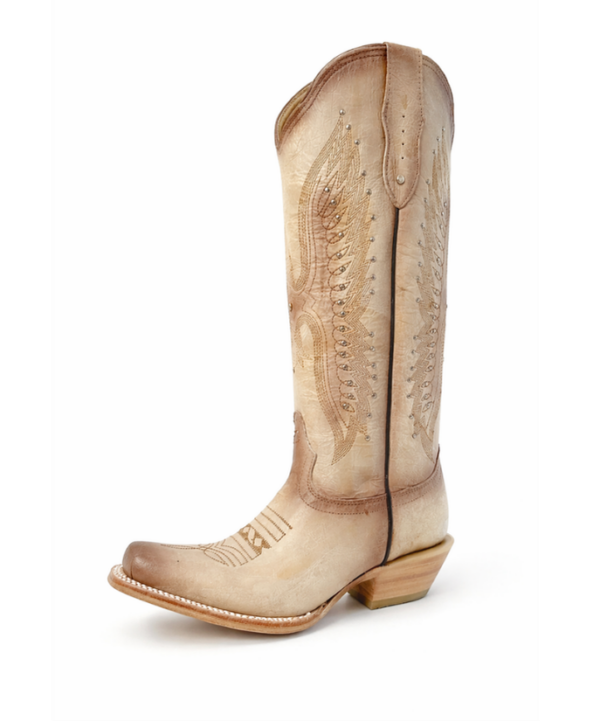 Bota Vaquera Tubo Alto Dakota Hueso de Piel