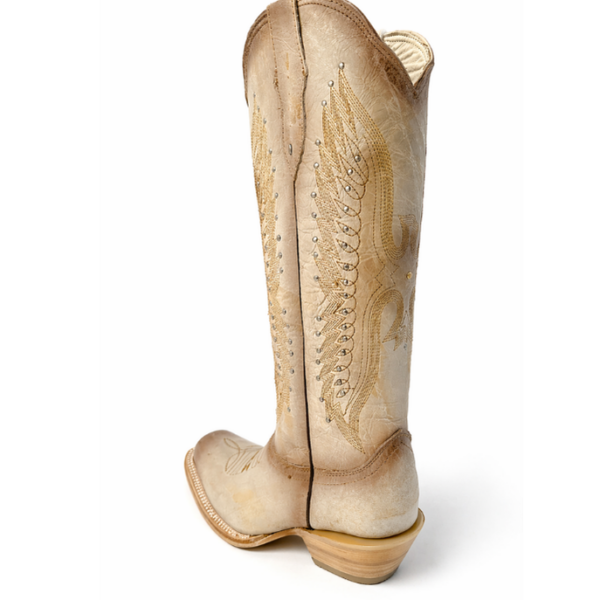 Bota Vaquera Tubo Alto Dakota Hueso de Piel