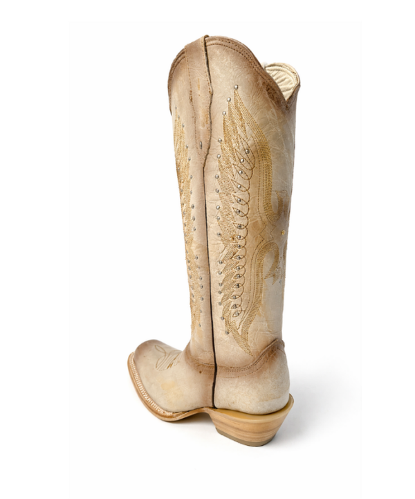 Bota Vaquera Tubo Alto Dakota Hueso de Piel