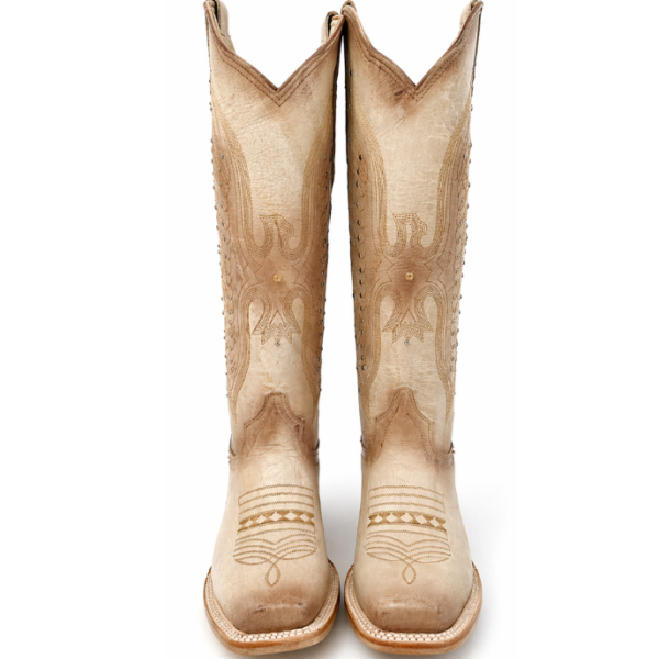 Bota Vaquera Tubo Alto Dakota Hueso de Piel