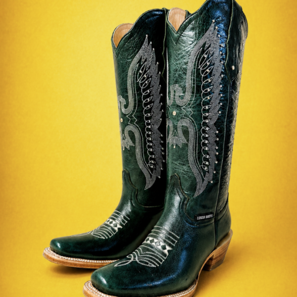 Bota Vaquera Tubo Alto Bordada Águila Verde