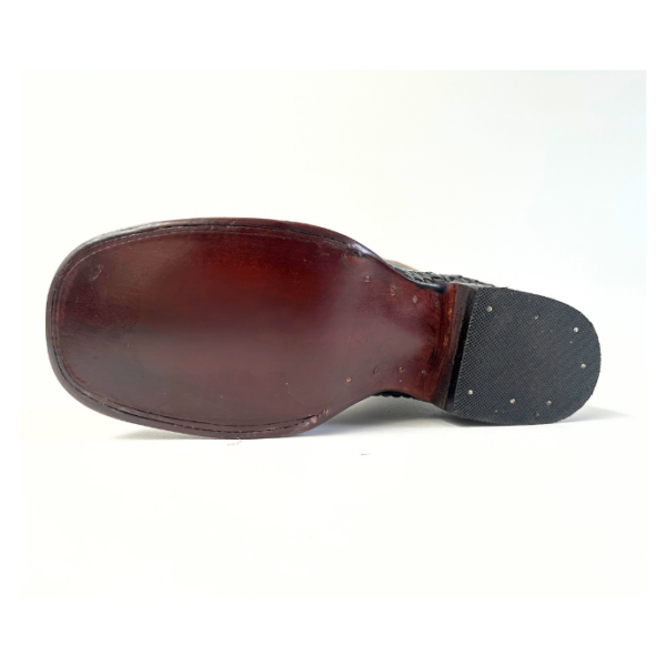 Bota Vaquera Legado de Piel Estilo Petatillo Negra