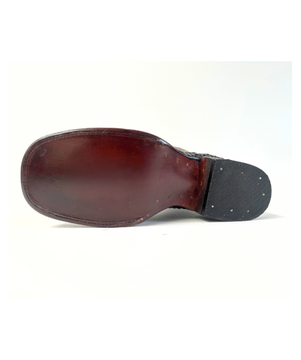 Bota Vaquera Legado de Piel Estilo Petatillo Negra