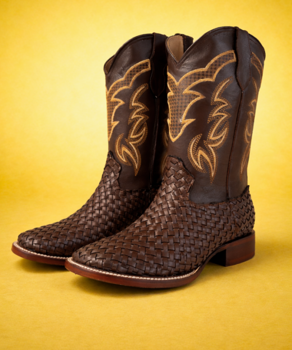 Bota Vaquera Legado de Piel Estilo Petatillo Café