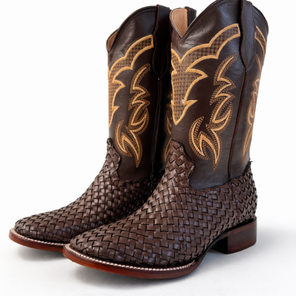 Bota Vaquera Legado de Piel Estilo Petatillo Café