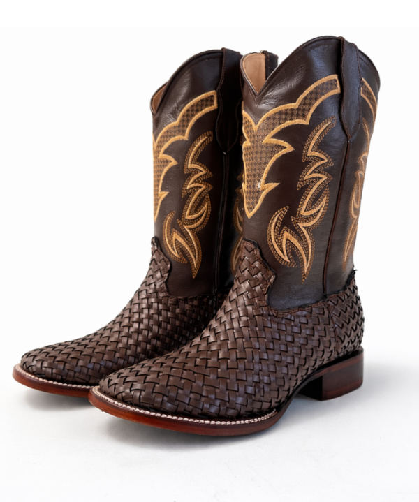Bota Vaquera Legado de Piel Estilo Petatillo Café