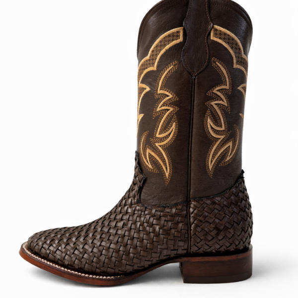 Bota Vaquera Legado de Piel Estilo Petatillo Café