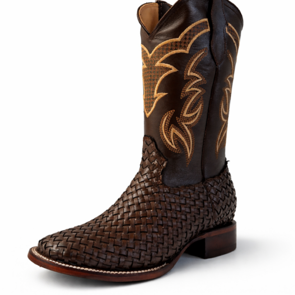 Bota Vaquera Legado de Piel Estilo Petatillo Café