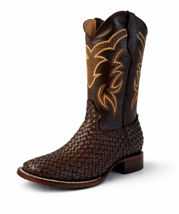 Bota Vaquera Legado de Piel Estilo Petatillo Café