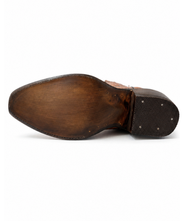 Bota Vaquera Cincelada Emiliana Miel de Piel