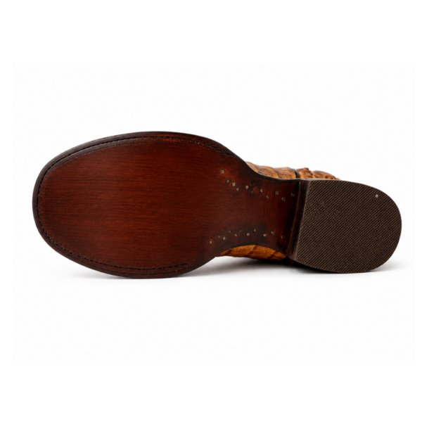 Bota Vaquera El Cacique Premium Piel Lomo de Cocodrilo