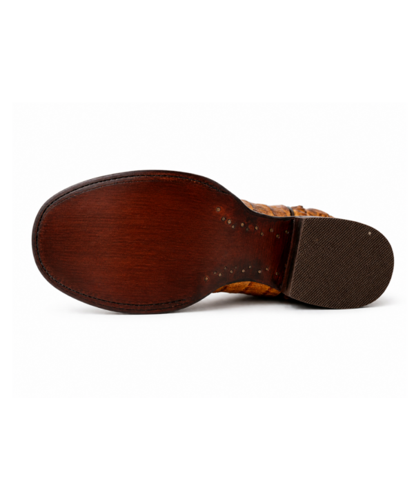 Bota Vaquera El Cacique Premium Piel Lomo de Cocodrilo