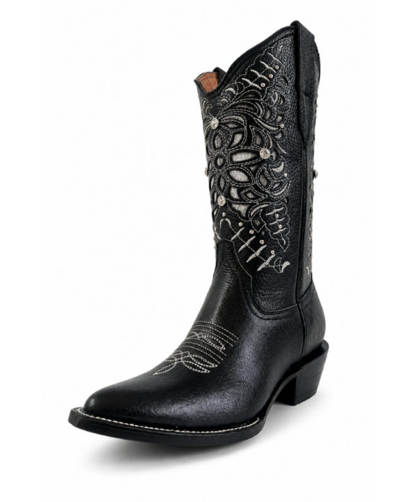 Bota Vaquera Corte Laser Areli Negra