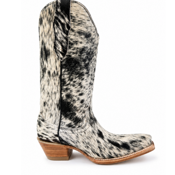 Bota Vaquera Nevada de Pelo de Vaca Natural