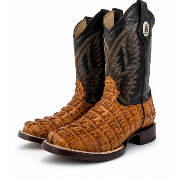 Bota Vaquera El Cacique Premium Piel Lomo de Cocodrilo