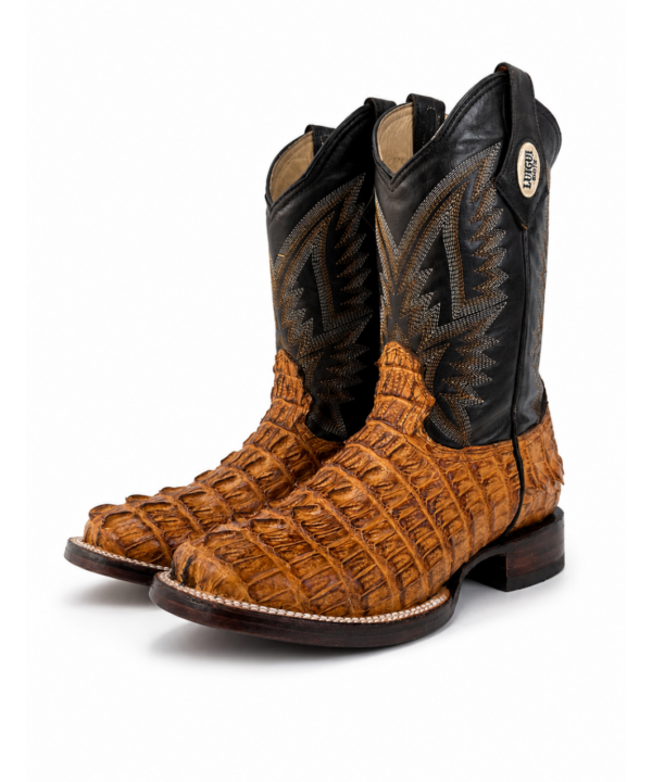 Bota Vaquera El Cacique Premium Piel Lomo de Cocodrilo