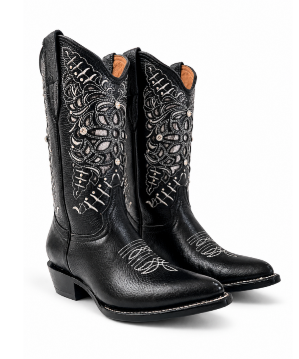 Bota Vaquera Corte Laser Areli Negra