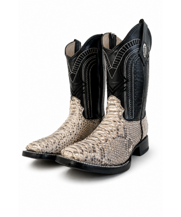 Bota Vaquera Imperio Piel de Pitón Natural