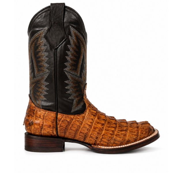 Bota Vaquera El Cacique Premium Piel Lomo de Cocodrilo